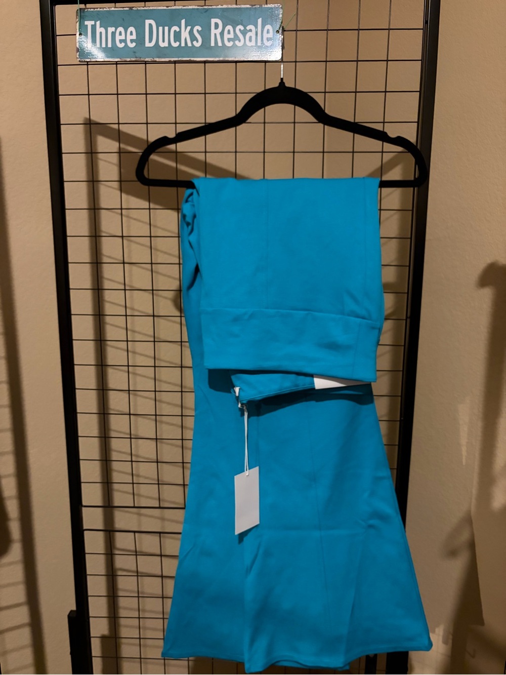 Boot Flare Jumpsuit in Bright Teal